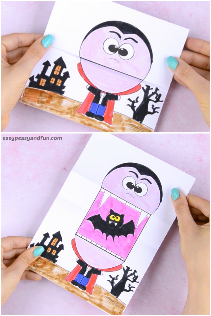 Surprise Big Mouth Vampire Printable Paper Craft for Kids