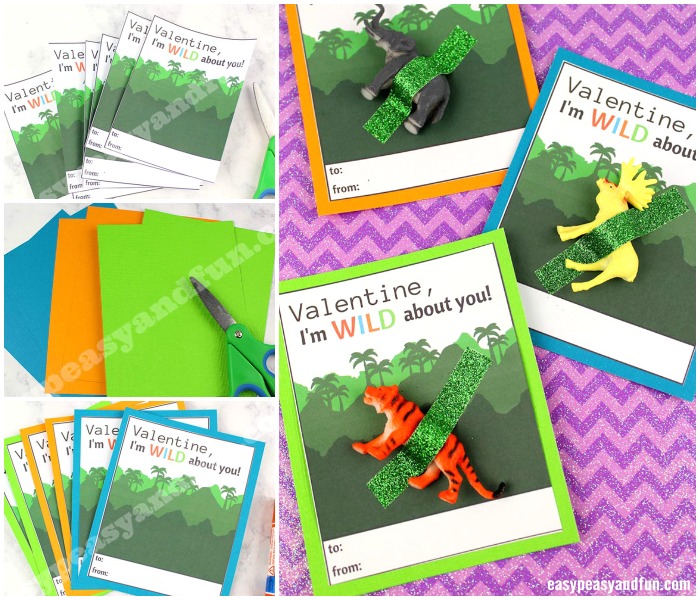 "Wild About You" Valentine Printable Craft for Kids