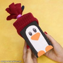 Wood Block Penguin Craft