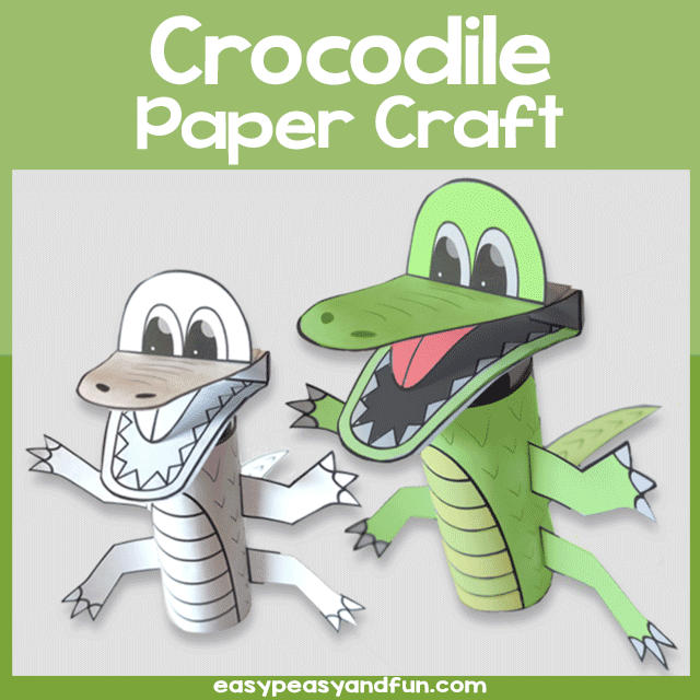 Crocodile Toilet Paper Roll Craft