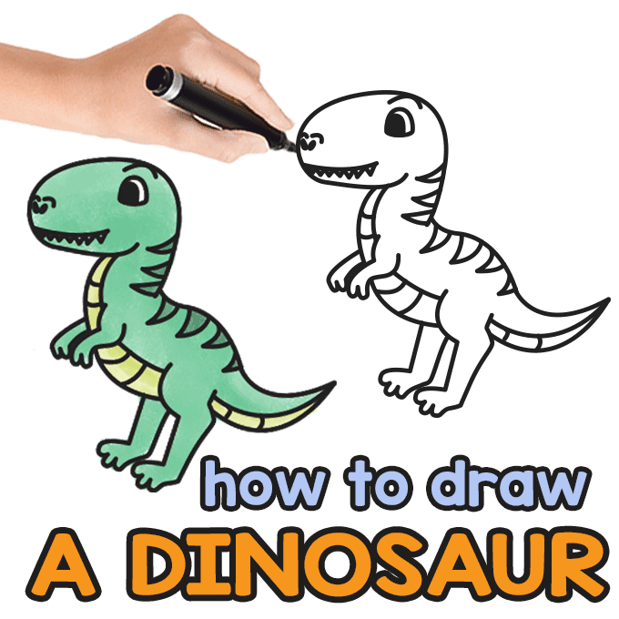 Dinosaur Directed Drawing Guide