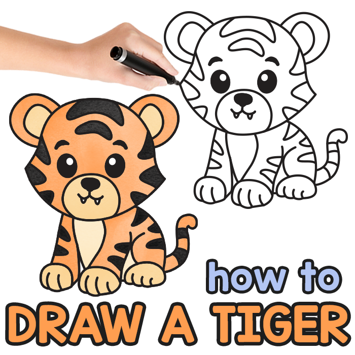 Tiger Directed Drawing Guide
