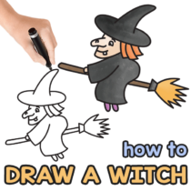 How to Draw a Witch – Step by Step Drawing Tutorial